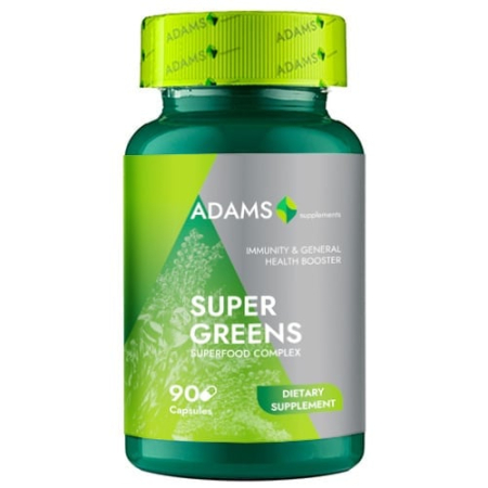 Multivitamine si minerale adulti - Supergreens 90 capsule Adams Vision
