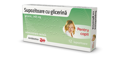 Digestie și metabolism - Supozitoare cu glicerina pentru copii, 12 supozitoare