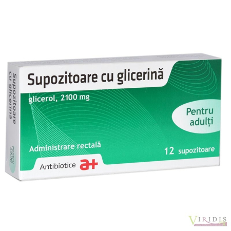 Constipatie - Supozitoare Cu Glicerina Pentru Adulti, 12 Supozitoare
