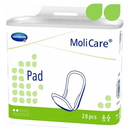 Incontinență urinară - Tampoane absorbante incontinenta MoliCare Pad 2 picaturi , 28 Bucati
