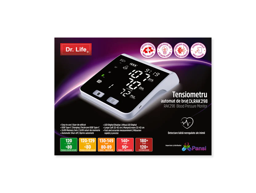  Aparatura si accesorii medicale - Tensiometru Automat De Brat Cu Voce RAK298 - Dr.Life