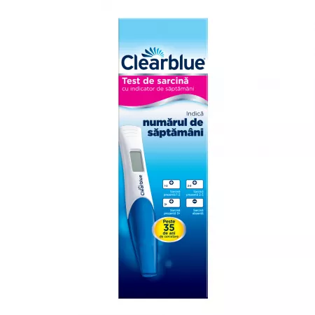 Teste Medicale Rapide - Test de sarcină cu indicator de săptămâni Clearblue, 1 bucată