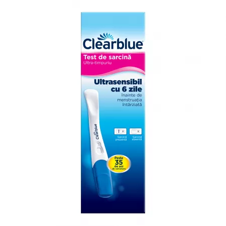 Dispozitive Medicale - Test de sarcină ultra timpuriu CLEARBLUE 1 bucată
