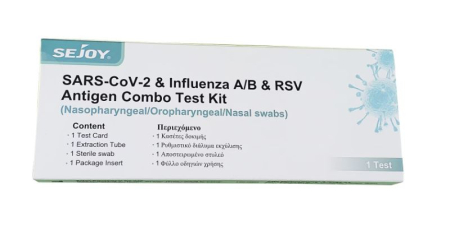 Teste Medicale Rapide - Test Rapid Antigen Combinat 4 în 1 Gripa A+B Covid-19 și RSV Sejoy