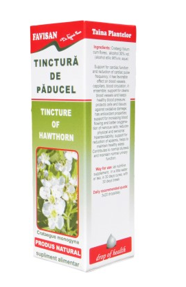 Tincturi - Tinctură de păducel 50 ml Favisan