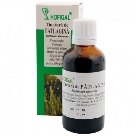 Produse autohtone - Tinctura de patlagina, 50 ml
