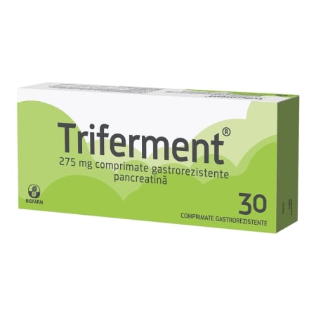 Afectiuni Digestive - Triferment 275 Mg, 30 Comprimate Gastrorezistente