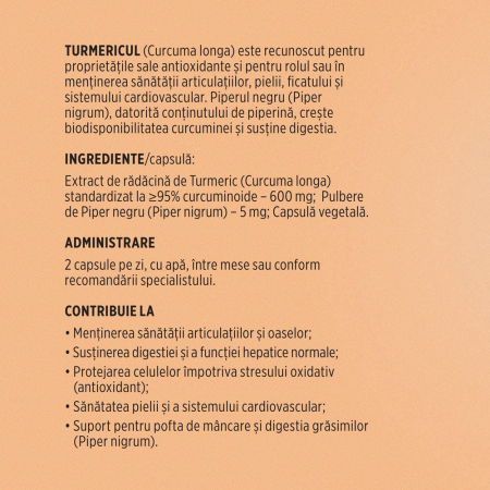 Turmeric cu Piperină - 60 capsule [6]
