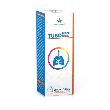 Siropuri raceala si gripa - TusoBleu Kids Sirop 300 ml Bleu Pharma