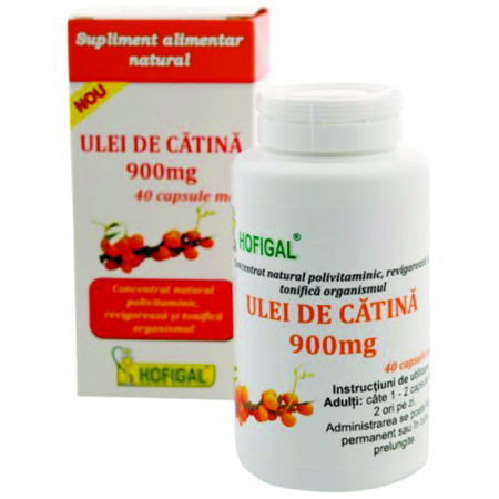 Vitamine Si Suplimente - Ulei de Cătină 900 mg 40 capsule Hofigal