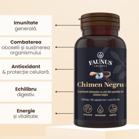 Ulei de Chimen Negru + 90 capsule [5]