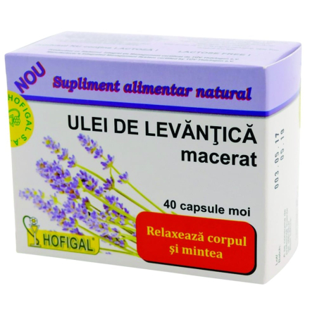 Antistres - Ulei de levănțică Hofigal, 40 capsule moi