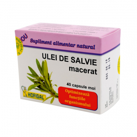 PRODUSE - Ulei de Salvie macerat 500 mg, 40 capsule moi