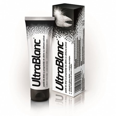 Altele - Ultrablanc Pasta de dinti cu proprietati de albire cu carbune activat, 75 ml