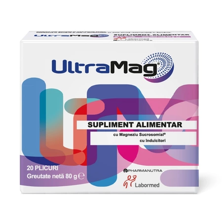 Multivitamine si minerale adulti - Ultramag X 20 plicuri Labormed