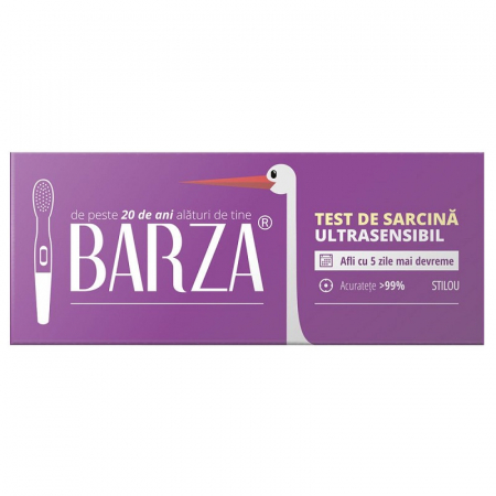 Aștept un bebeluș! - BARZA Test de sarcină ultrasensibil tip stilou, 1 bucata