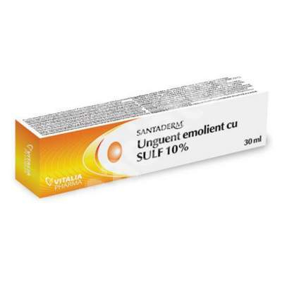 PRODUSE - Santaderm Unguent Emolient Cu Sulf 10% X 30ML