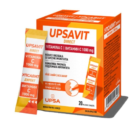 Imunitate adulti - Upsavit Direct Vitamina C 1000MG X 20Plicuri Orodisp.