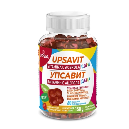 Imunitate copii - Upsavit Vitamina C Acerola pentru copii 60 jeleuri