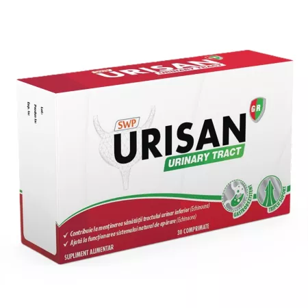 Vitamine Si Suplimente - Urisan Urinary Tract 30 comprimate, Sun Wave Pharma