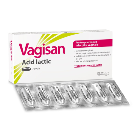 Vitamine Si Suplimente - Vagisan Acid Lactic Ovule 7 bucăți, DR.KURT WOLFF - GERMANIA 001650