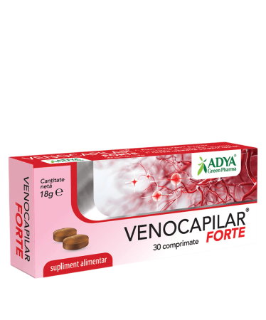 Multivitamine si minerale adulti - Venocapilar Forte 30 comprimate, ADYA GREEN