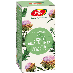 Protectie si Detoxifiere Hepatica - Vezica Biliară Lentă (D70), 63 capsule Fares