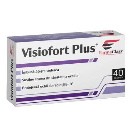 Multivitamine si minerale adulti - Visiofort Plus 40 capsule FarmaClass