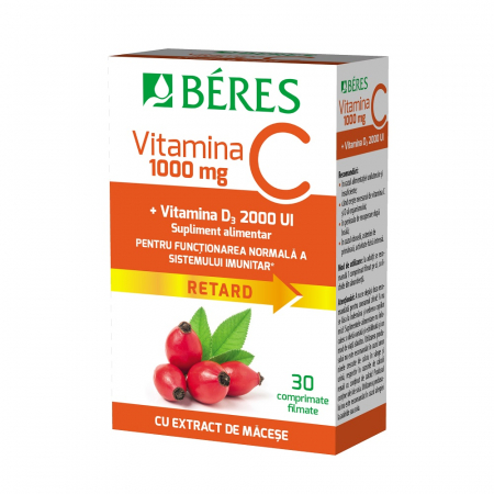 De toate cele.... - Vitamina C 1000 mg + Vitamina D3 2000 UI, 30 comprimate filmate