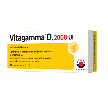 PRODUSE - Vitagamma D3 2000 UI, 50 comprimate
