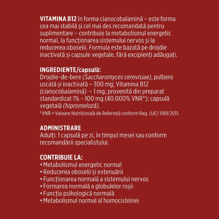 Vitamina B12 - 30 capsule [6]
