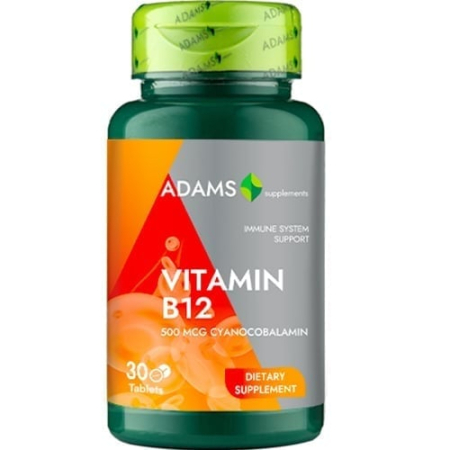 Circulatie cerebrala si memorie - Vitamina B12 500 mcg 30 tablete Adams Vision