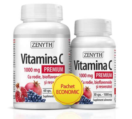 Vitamina C 1000 mg Premium Rodie 60+30 capsule gratis Zenyth
