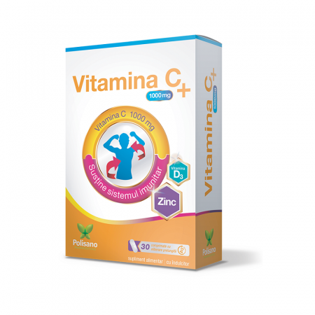 PRODUSE - Vitamina C 1000 mg+Vitamina D3 si Zinc, 30 comprimate cu eliberare prelungita