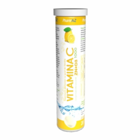 Imunitate adulti - Vitamina C 1000 Zn+D3, 20 comprimate efervescente