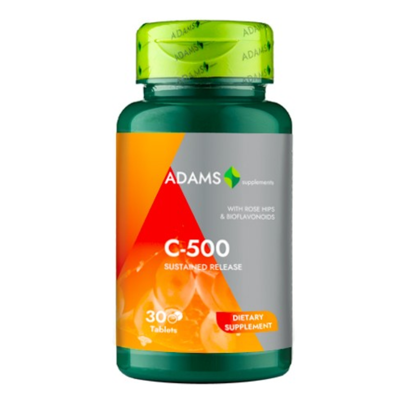 Circulatie periferica deficitara - Vitamina C-500 cu Macese 30tab Adams Supplements