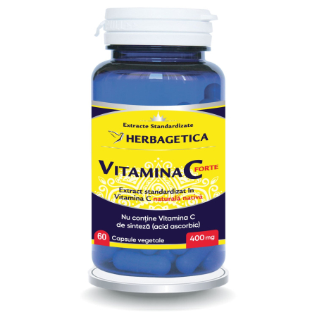 Imunitate adulti - Vitamina C Forte 400Mg X 60Cps 1Cut+1Cut-50% - Herbagetica