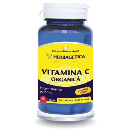Multivitamine si minerale adulti - Vitamina C Organica X 60Cps 1Cut+1Cut-50% - Herbagetica