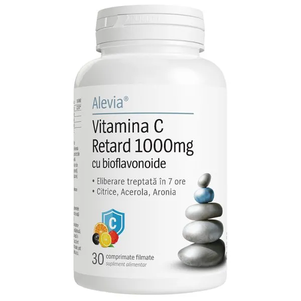 Produse autohtone - Vitamina C Retard 1000mg cu bioflavonoide, 30 comprimate