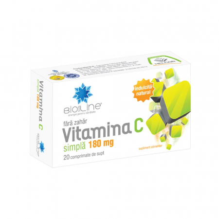 Oferte și reduceri - Vitamina C simpla 180 mg, 20 comprimate de supt