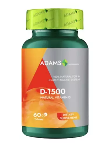Circulatie periferica deficitara - Vitamina D-1500 60 tablete Adams Supplements