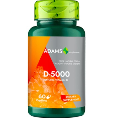 Circulatie periferica deficitara - Vitamina D-5000 60 tablete Adams Supplements