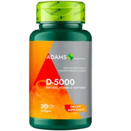 Aștept un bebeluș! - Vitamina D-5000 softgel 30 cps Adams Supplements