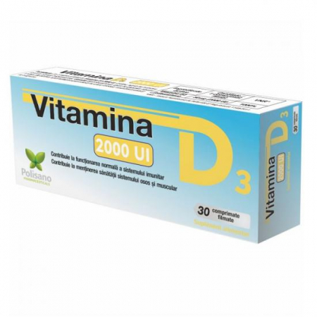 PRODUSE - Vitamina D3 2000 UI, 30 comprimate filmate
