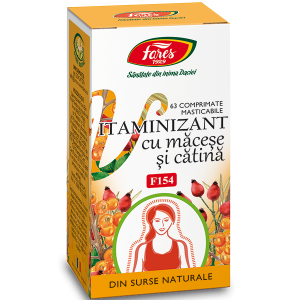 Oferte și reduceri - Vitaminizant cu macese si catina (F154), 63 comprimate masticabile