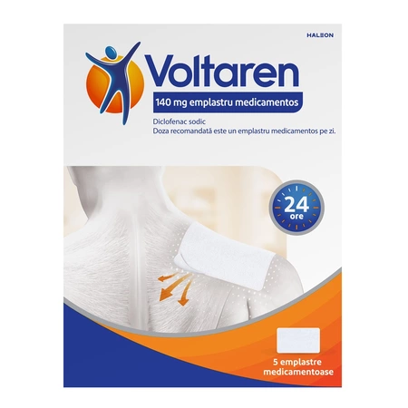 Reumatologie si Traumatisme - Voltaren , 140 Mg Emplastru Medicamentos , 5 Bucati