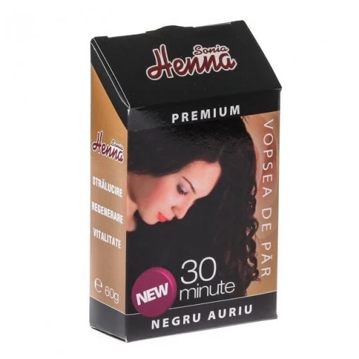 De toate cele.... - Sonia Henna Premium Vopsea de par, negru auriu, 60 g