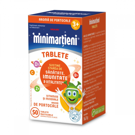 Altele - W-Minimartieni Imunactiv Aroma Portocale X 50 Tablete Masticabile