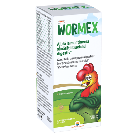 Paraziti intestinali - Wormex Sirop X 200ML - Sun Wave