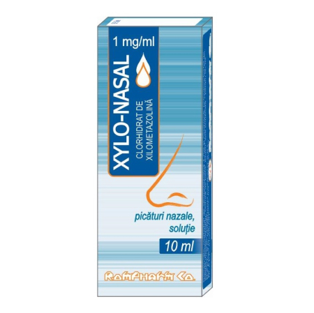 Sistemul Respirator - Xylo-Nasal Rompharm 1 Mg/Ml Picaturi Nazale, Solutie, 10 Ml